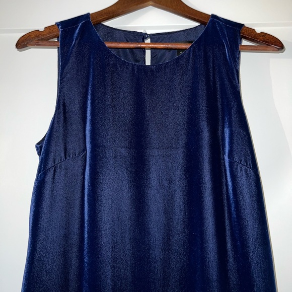 NWT J.Crew Navy Velvet Shift Dress (Size 4) - Picture 8 of 14